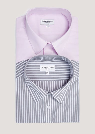 Taylor & Wright 2 Pack Regular Fit Shirts