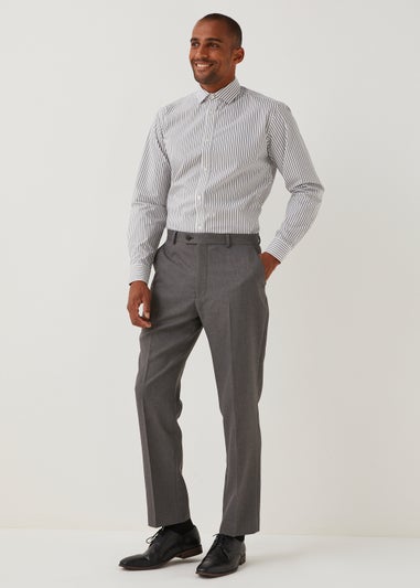Taylor & Wright Grey Stripe Regular Fit Shirt
