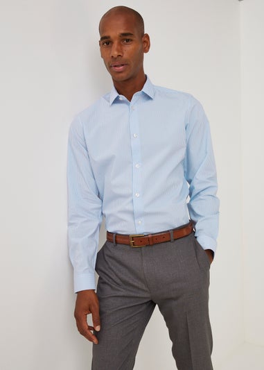Taylor & Wright Blue Bengal Stripe Slim Fit Shirt