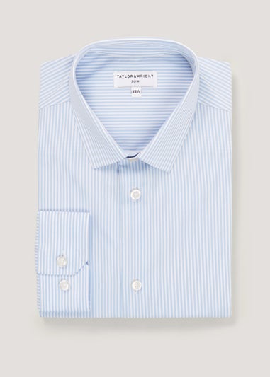 Taylor & Wright Blue Bengal Stripe Slim Fit Shirt