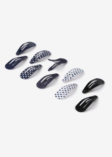 Girls Navy Mini Clips Pack