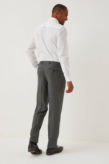 Taylor & Wright Charcoal Textured Flexi Waist Trousers