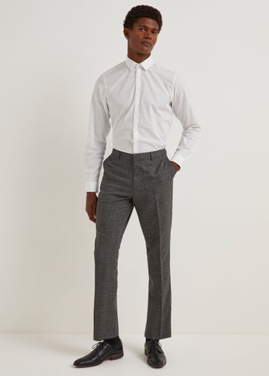 Taylor & Wright Charcoal Check Slim Fit Trousers