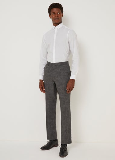 Taylor & Wright Charcoal Check Slim Fit Trousers