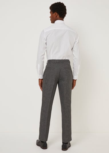 Taylor & Wright Charcoal Check Slim Fit Trousers