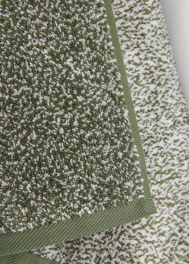 Green Marl 100% Cotton Towels