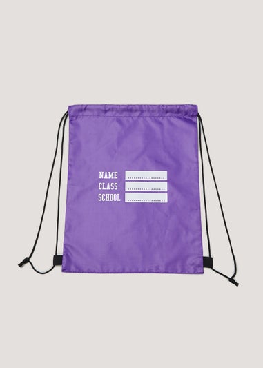 Kids Purple School Pump Bag Matalan