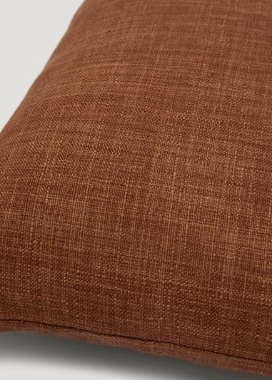 Orange Linen-Look Cushion (43cm x 43cm)