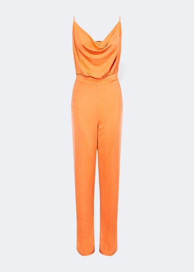 Be Beau Orange Slinky Jumpsuit
