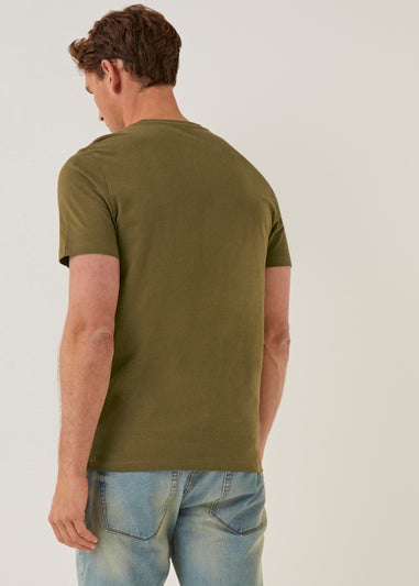 Khaki Essential V-Neck T-Shirt
