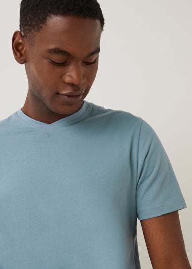 Blue Essential V-Neck T-Shirt