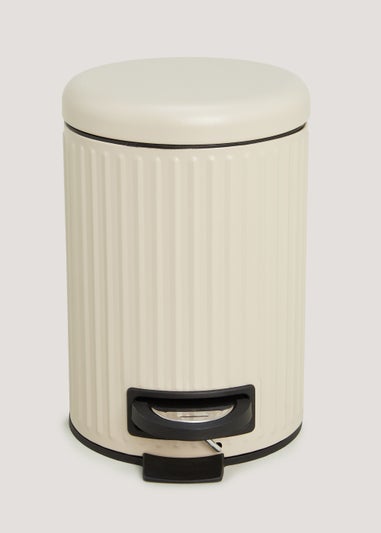 Natural Ridged Pedal Bin (26cm x 17cm)
