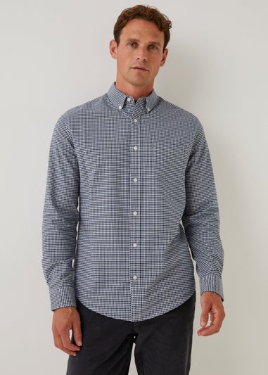 Navy Gingham Oxford Shirt