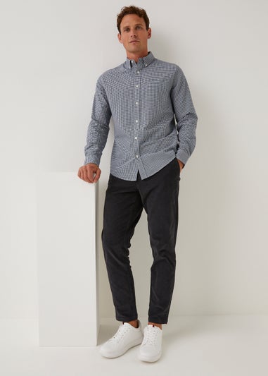 Navy Gingham Oxford Shirt