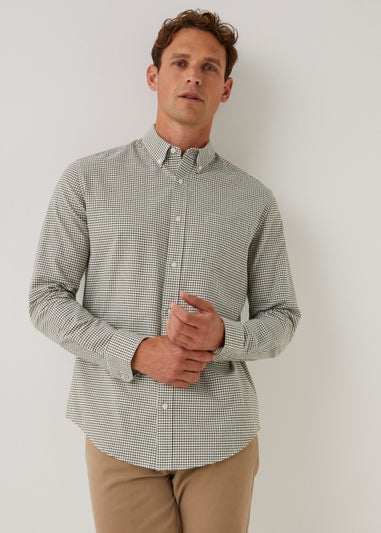 Green Gingham Oxford Shirt