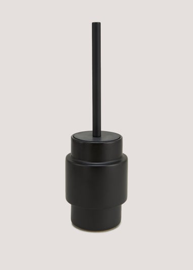Black Ceramic Toilet Brush (38cm x 12cm x 12cm)