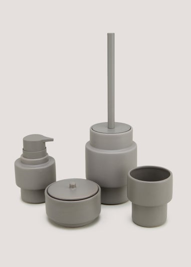 Grey Ceramic Toilet Brush (38cm x 12cm x 12cm)