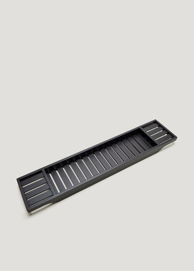 Black Bamboo Bath Tray (70cm x 18cm x 35cm)