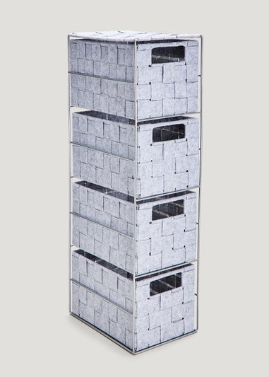 Grey Felt Lattice Drawers