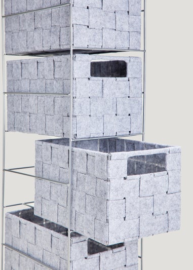 Grey Felt Lattice Drawers