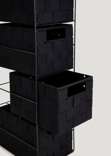 Black Felt Lattice Drawers