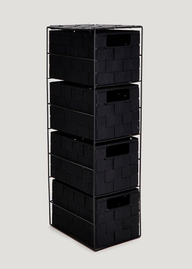 Black Felt Lattice Drawers