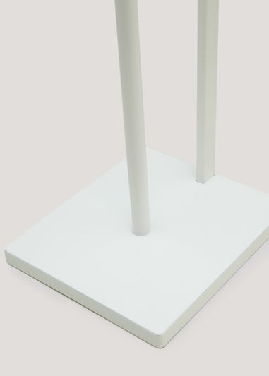 White Metal Toilet Roll Holder (61cm x 20cm)