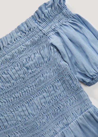 Girls Blue Denim Jumpsuit (4-13yrs)