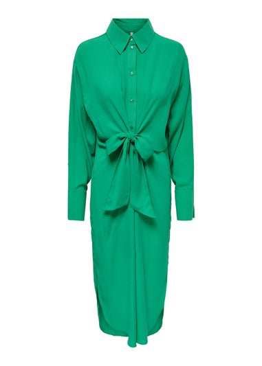 JDY Lara Green Tie Front Dress