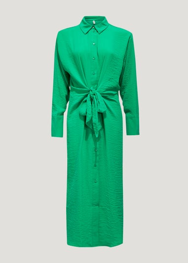 JDY Lara Green Tie Front Dress