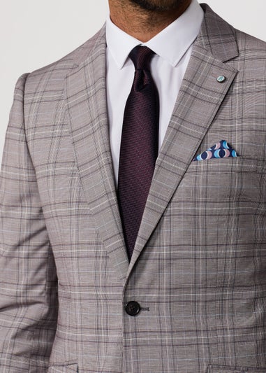 Broken Stitch Grey James Check Suit Jacket