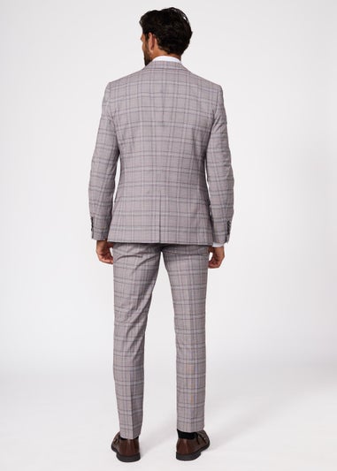 Broken Stitch Grey James Check Suit Jacket