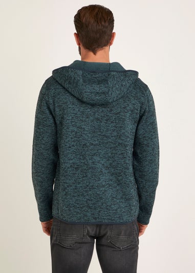 Lincoln Teal Hooded Fleece Jacket