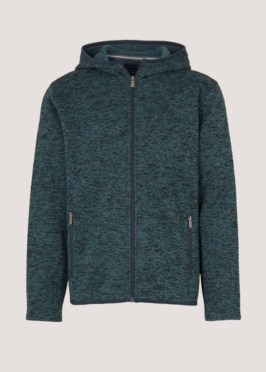 Lincoln Teal Hooded Fleece Jacket