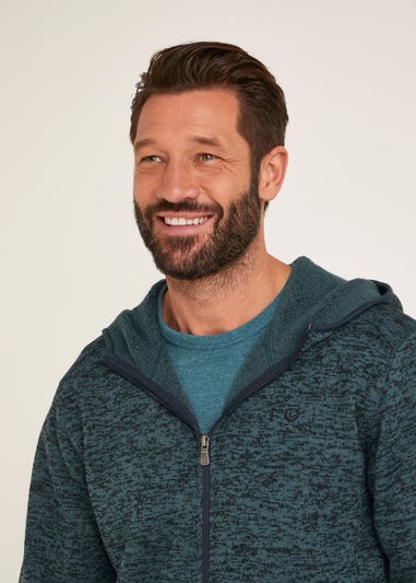 Lincoln Teal Hooded Fleece Jacket