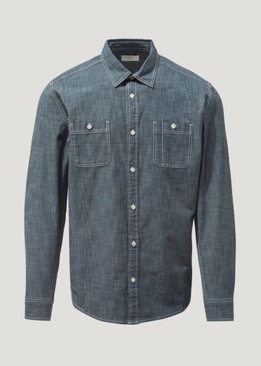 Blue Chambray Twin Pocket Shirt