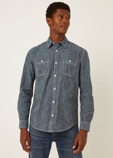 Blue Chambray Twin Pocket Shirt
