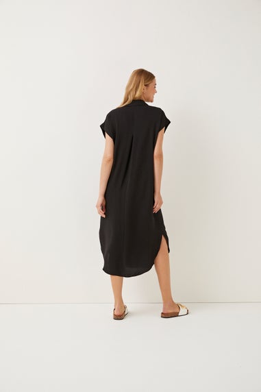 Black Midi Shirt Dress