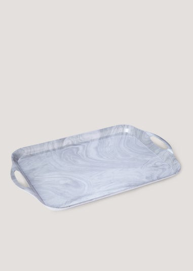 Grey Marble Melamine Tray