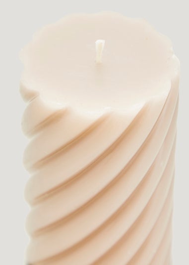 Oatmeal Small Pillar Candle (12cm)