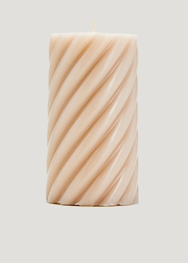 Oatmeal Small Pillar Candle (12cm)