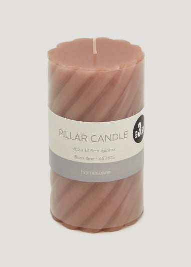 Amber Small Pillar Candle (12cm)