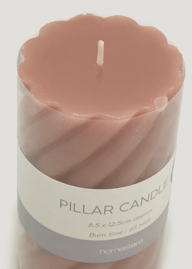 Amber Small Pillar Candle (12cm)