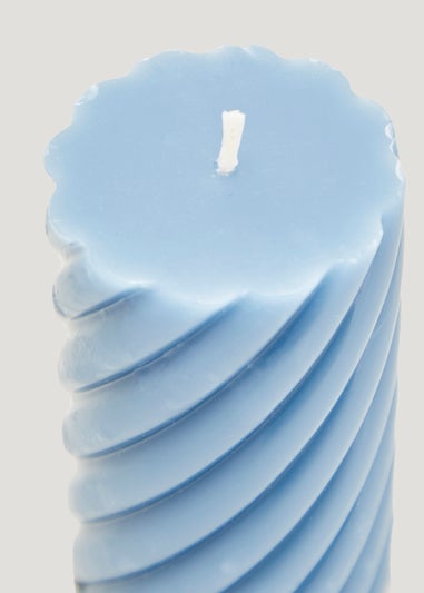 Blue Small Pillar Candle (12cm)