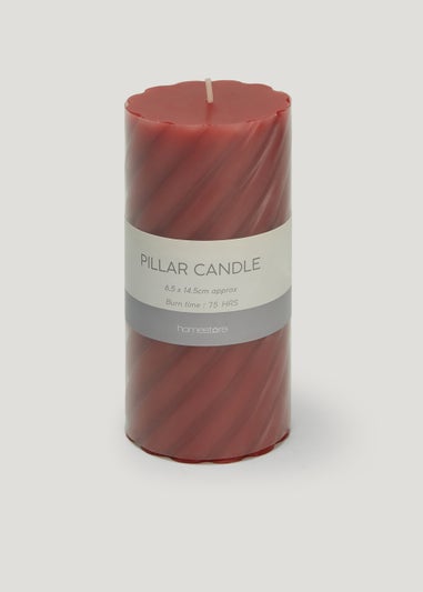 Red Large Pillar Candle (18cm)