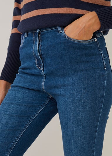 Et Vous Mid Wash Sculpt & Shape Straight Fit Jeans