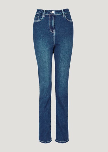 Et Vous Mid Wash Sculpt & Shape Straight Fit Jeans