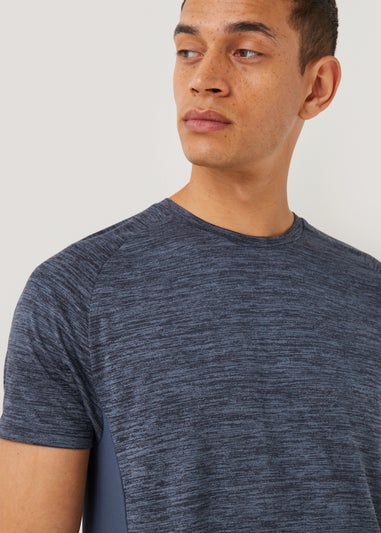Souluxe Blue Marl Sports T-Shirt
