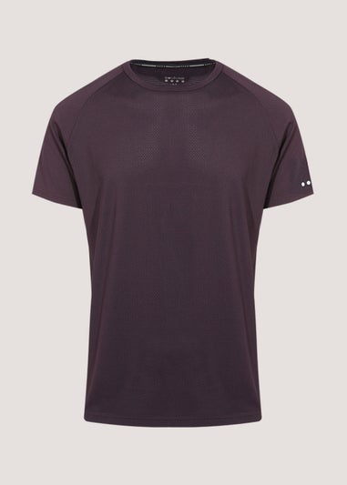 Souluxe Purple Textured Sports T-Shirt