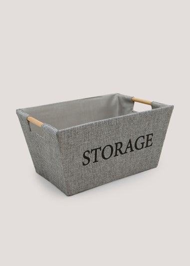 Grey Storage Tray (35cm x 25cm x 18cm)